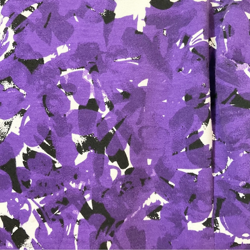 NWT Cleo Petites Floral Shift Dress Black White Purple Women’s 12P - Picture 7 of 12